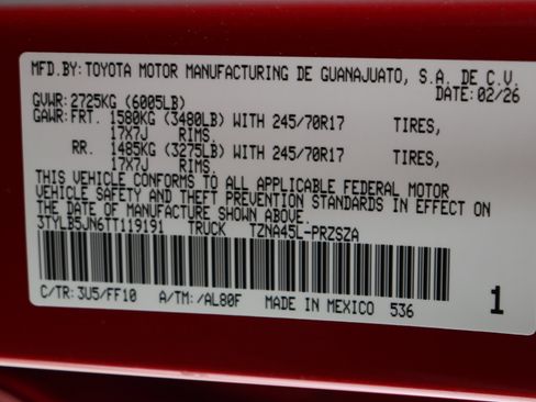 Certified 2026 Toyota Tacoma SR5 image 40