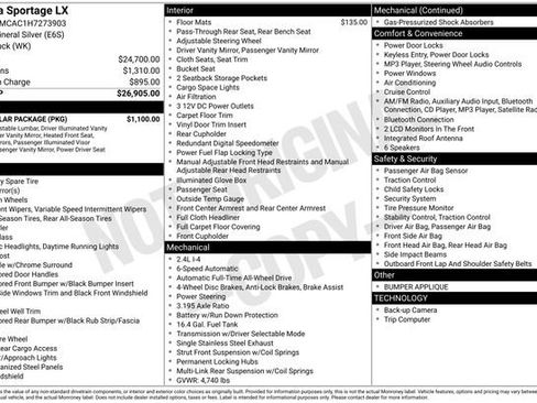 Used 2017 Kia Sportage LX w/ LX Popular Package image 10