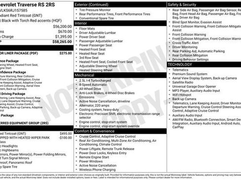 Used 2024 Chevrolet Traverse RS w/ LPO, Floor Liner Package AWD/4WD image 2