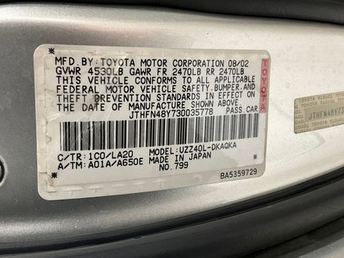 Used 2003 Lexus SC 430 Convertible image 30