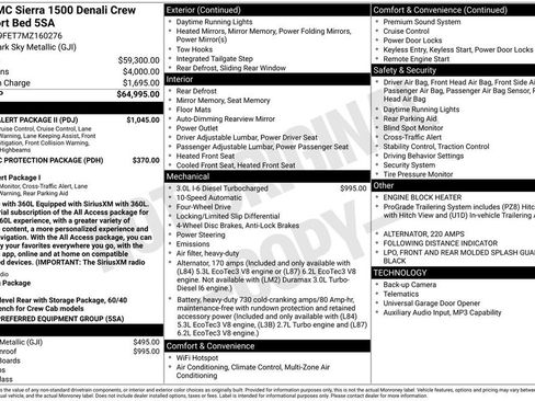 Used 2021 GMC Sierra 1500 Denali w/ Driver Alert Package II AWD/4WD image 39