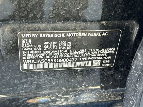 Used 2019 BMW 530i w/ Convenience Package image 34