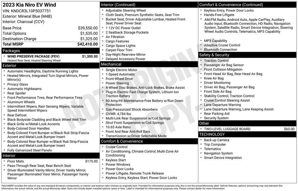 Certified 2023 Kia Niro Wind w/ Wind Preserve Package FWD image 41