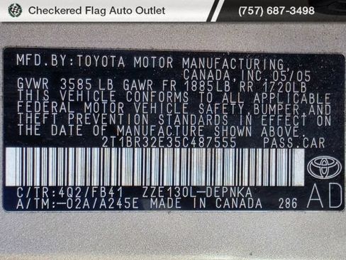 Used 2005 Toyota Corolla LE w/ Audio Value Pkg FWD image 16