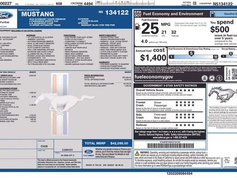 Certified 2022 Ford Mustang Premium w/ Equipment Group 201A image 6