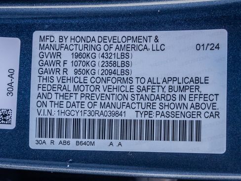 Used 2024 Honda Accord EX image 32