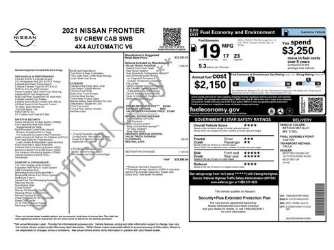 Used 2021 Nissan Frontier SV AWD/4WD image 13