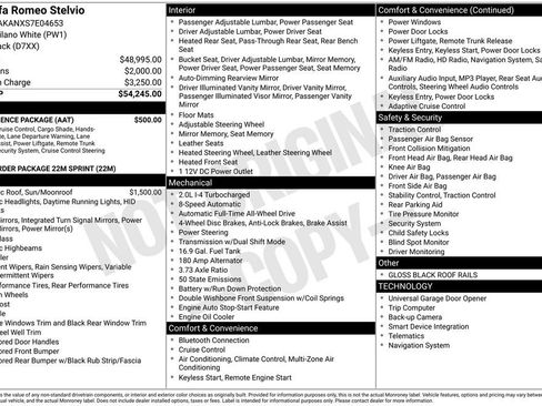 New 2025 Alfa Romeo Stelvio Sprint w/ Convenience Package AWD/4WD image 6