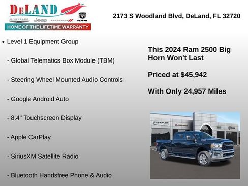 Used 2024 RAM 2500 Big Horn w/ Bed Utility Group image 24