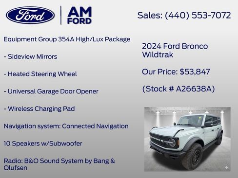 Used 2024 Ford Bronco Wildtrak AWD/4WD image 13