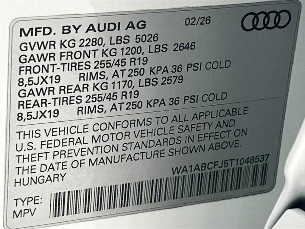 Used 2026 Audi Q3 quattro 2.0T w/ Driver Assistance Package AWD/4WD image 34