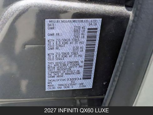 New 2027 INFINITI QX60 Luxe FWD image 28