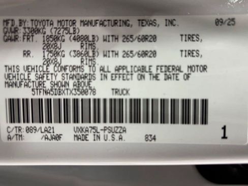 Used 2026 Toyota Tundra Platinum AWD/4WD image 11