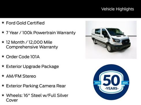 Used 2024 Ford Transit 250 Low Roof w/ Exterior Upgrade Package RWD image 6