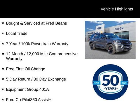 Certified 2022 Ford Explorer ST w/ Equipment Group 401A image 7