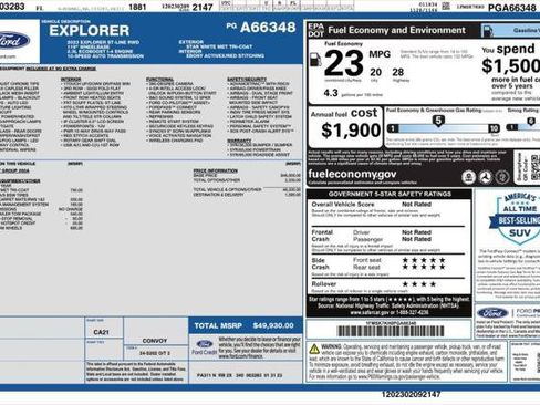 Used 2023 Ford Explorer ST-Line w/ Class IV Trailer Tow Package RWD image 4