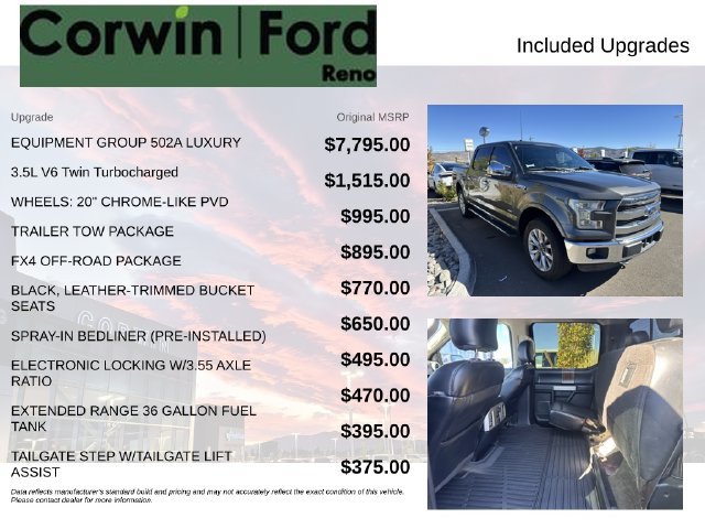 Used 2016 Ford F150 Lariat w/ Equipment Group 502A Luxury AWD/4WD image 8