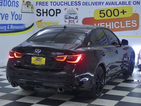 Used 2018 INFINITI Q50 Red Sport 400 w/ Sensory Package (Sport) AWD/4WD image 7