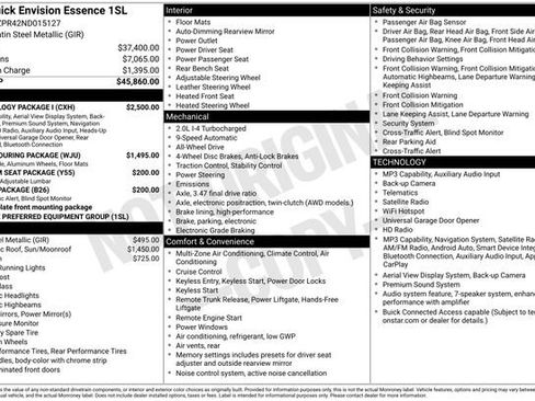 Used 2022 Buick Envision Essence w/ Technology Package I AWD/4WD image 41