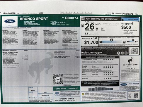 Used 2023 Ford Bronco Sport Big Bend w/ Convenience Package AWD/4WD image 26