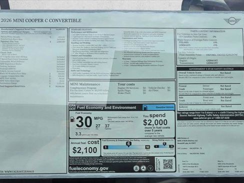 Used 2026 MINI Cooper Convertible FWD image 18