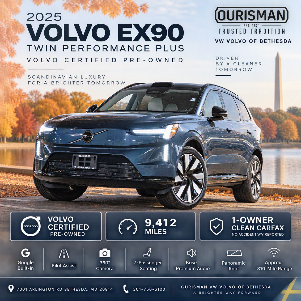 Certified 2025 Volvo EX90 Plus AWD/4WD image 2