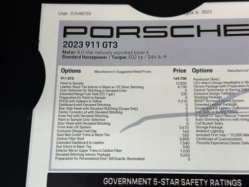 Certified 2023 Porsche 911 GT3 image 67