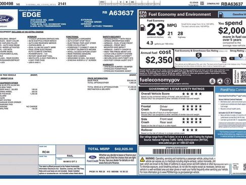 Certified 2024 Ford Edge SEL w/ Convenience Package AWD/4WD image 43
