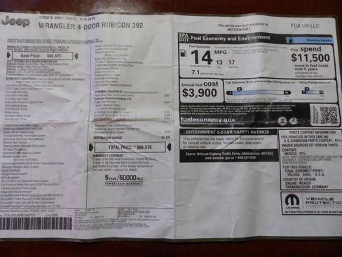 Used 2023 Jeep Wrangler Unlimited Rubicon 392 w/ Trailer Tow Package image 55