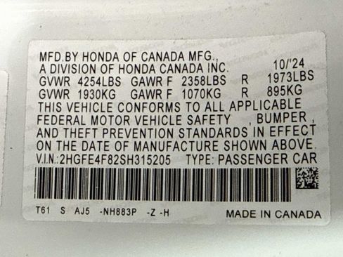 Used 2025 Honda Civic Sport Touring image 44