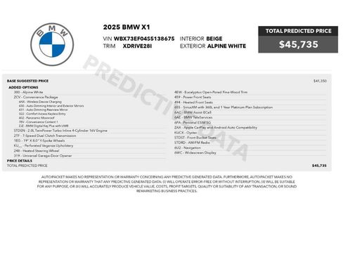 Used 2025 BMW X1 xDrive28i w/ Convenience Package AWD/4WD image 2