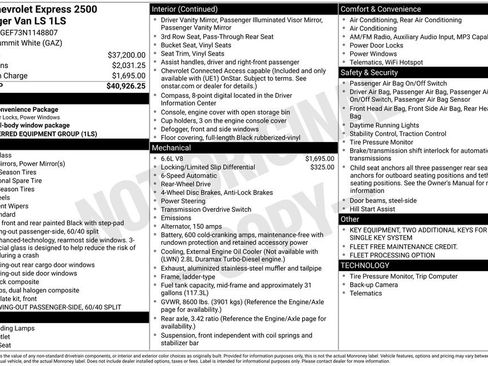 Used 2022 Chevrolet Express 2500 LS RWD image 26