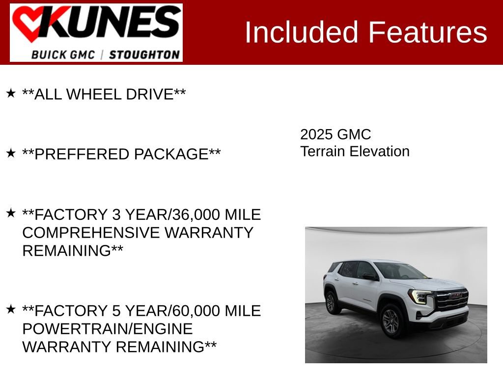 Used 2025 GMC Terrain Elevation AWD/4WD image 3