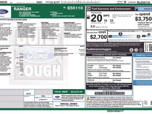 Used 2024 Ford Ranger Lariat w/ Advanced Towing Package AWD/4WD image 7