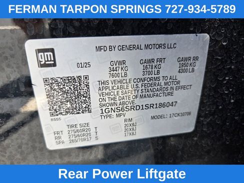 Certified 2025 Chevrolet Tahoe Premier AWD/4WD image 24