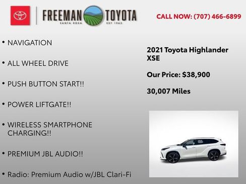 Used 2021 Toyota Highlander XSE AWD/4WD image 9