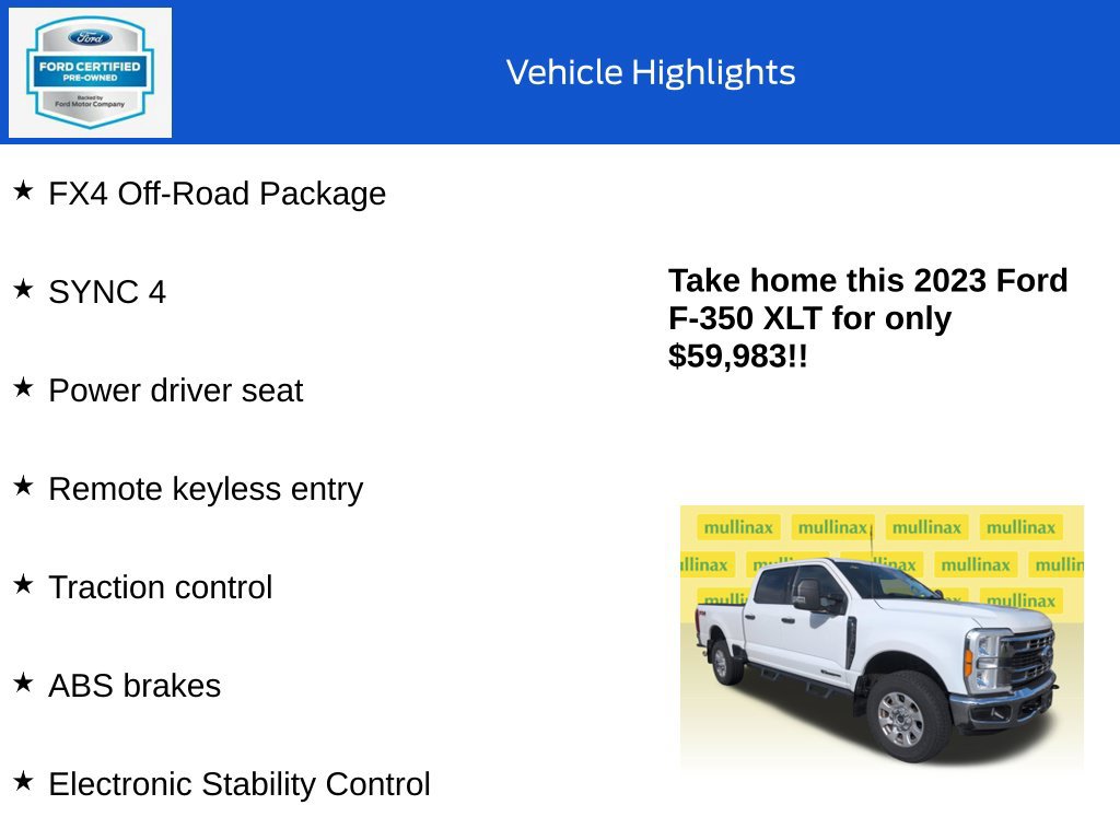 Used 2023 Ford F350 XLT w/ FX4 Off-Road Package AWD/4WD image 18