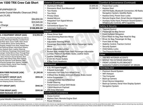 Used 2023 RAM 1500 TRX w/ TRX Level 2 Equipment Group AWD/4WD image 33