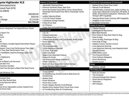 Used 2021 Toyota Highlander XLE FWD image 3