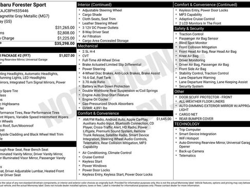 Used 2023 Subaru Forester Sport w/ Popular Package #2 AWD/4WD image 7
