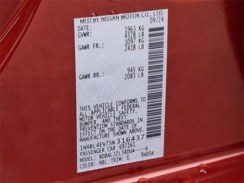 New 2025 Nissan Altima 2.5 SL image 18