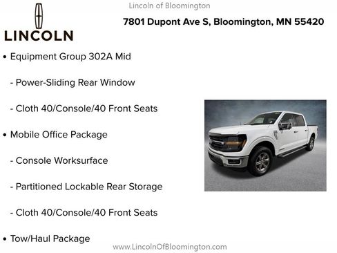 Used 2024 Ford F150 XLT w/ Equipment Group 302A MID AWD/4WD image 9