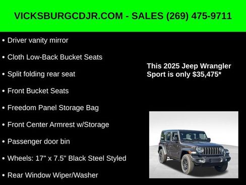 New 2025 Jeep Wrangler Sport image 27