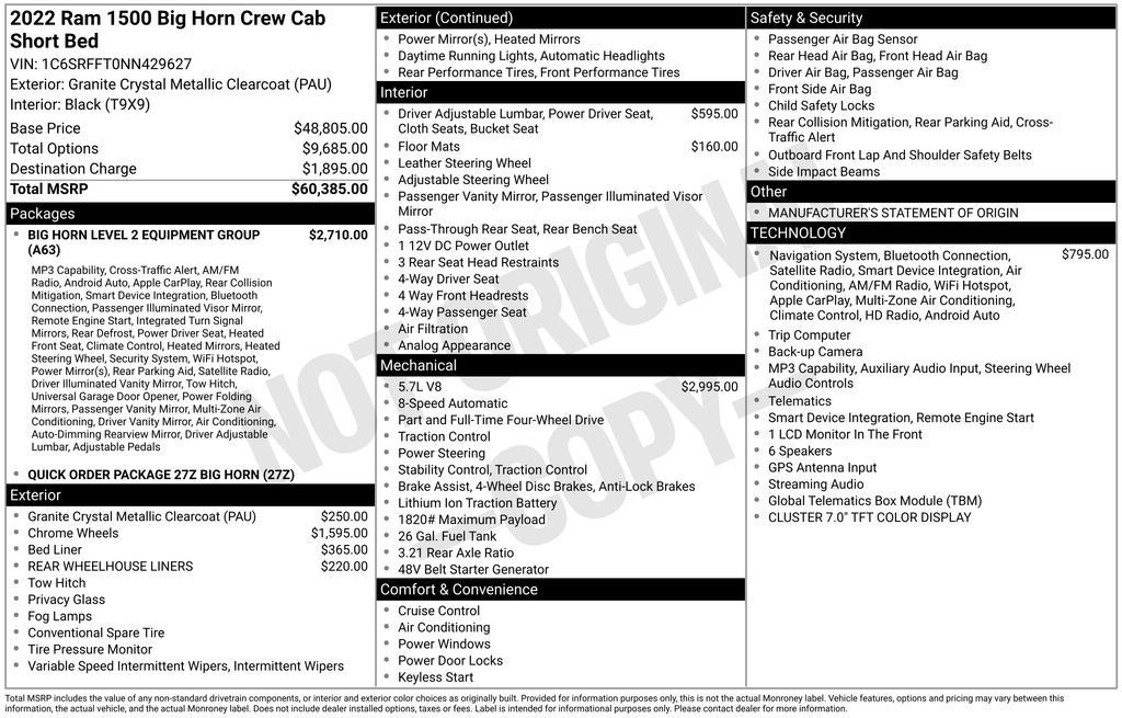 Used 2022 RAM 1500 Big Horn AWD/4WD image 5