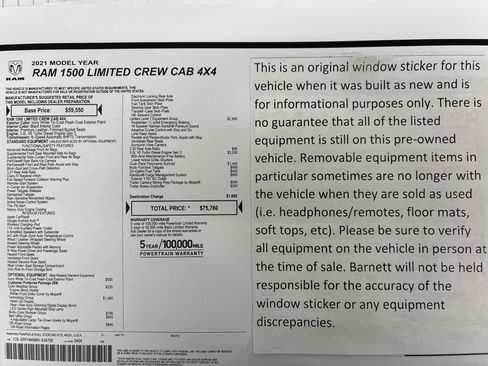 Certified 2021 RAM 1500 Limited AWD/4WD image 2