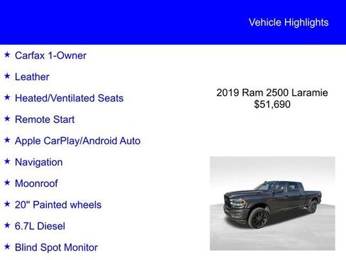 Used 2019 RAM 2500 Laramie AWD/4WD image 2