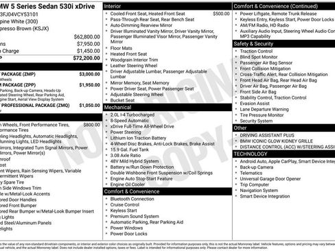 Used 2027 BMW 530i xDrive w/ M Sport Package AWD/4WD image 5