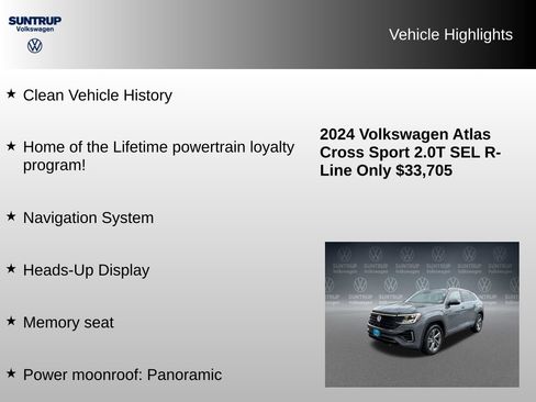 Used 2024 Volkswagen Atlas Cross Sport SEL R-Line AWD/4WD image 7