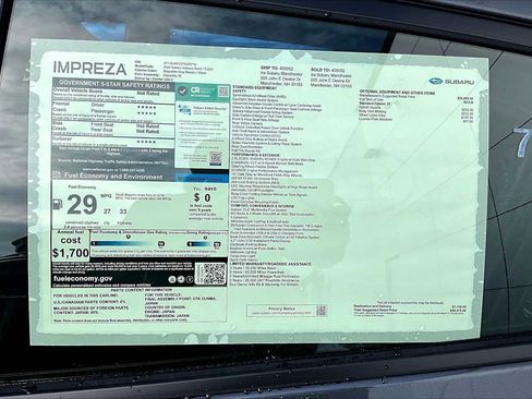 New 2026 Subaru Impreza 2.0i Sport image 19