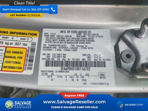 Used 2019 Ford Fusion SE FWD image 16